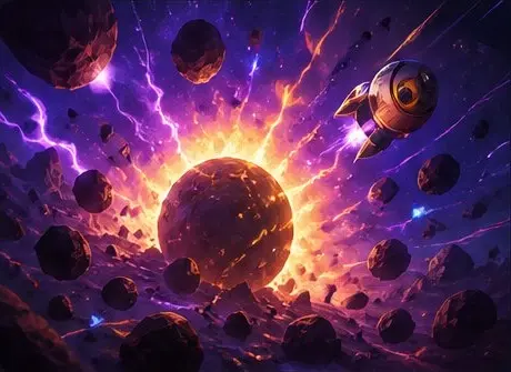 GamGem's own illustration of a balance patch: a hex field under a shifting sky