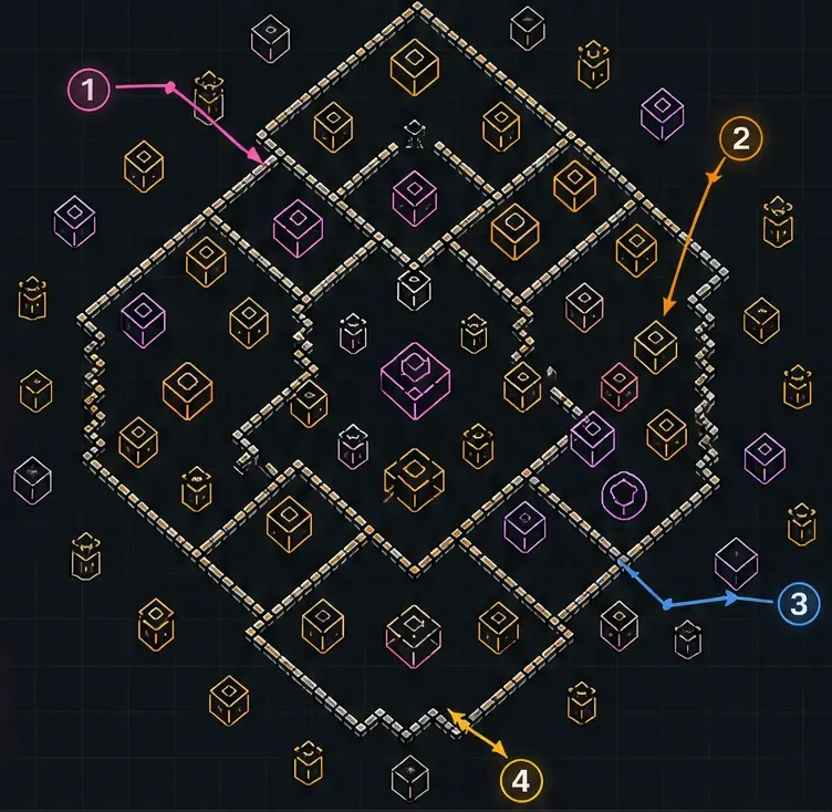 Base schematic, top-down
