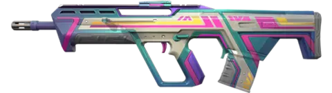 Retrowave Bulldog — Riot's render